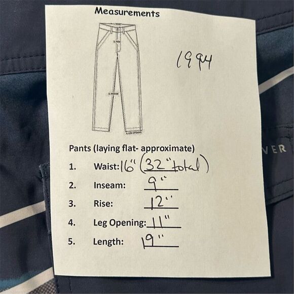 Quiksilver Men's Highline Lava Slash Boardshorts Blue Size 32 - Picture 7 of 16